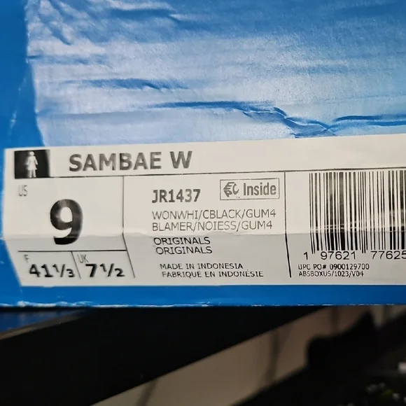 Adidas Cream and Black Samba Sneakers - Picture 4 of 4